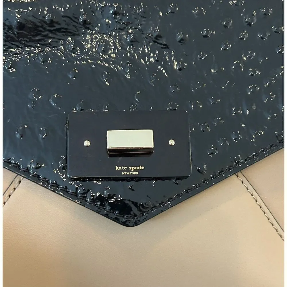 Kate Spade New York PXRU3772 Little Nadine Satchel bag in Dune/Black - Picture 4 of 12